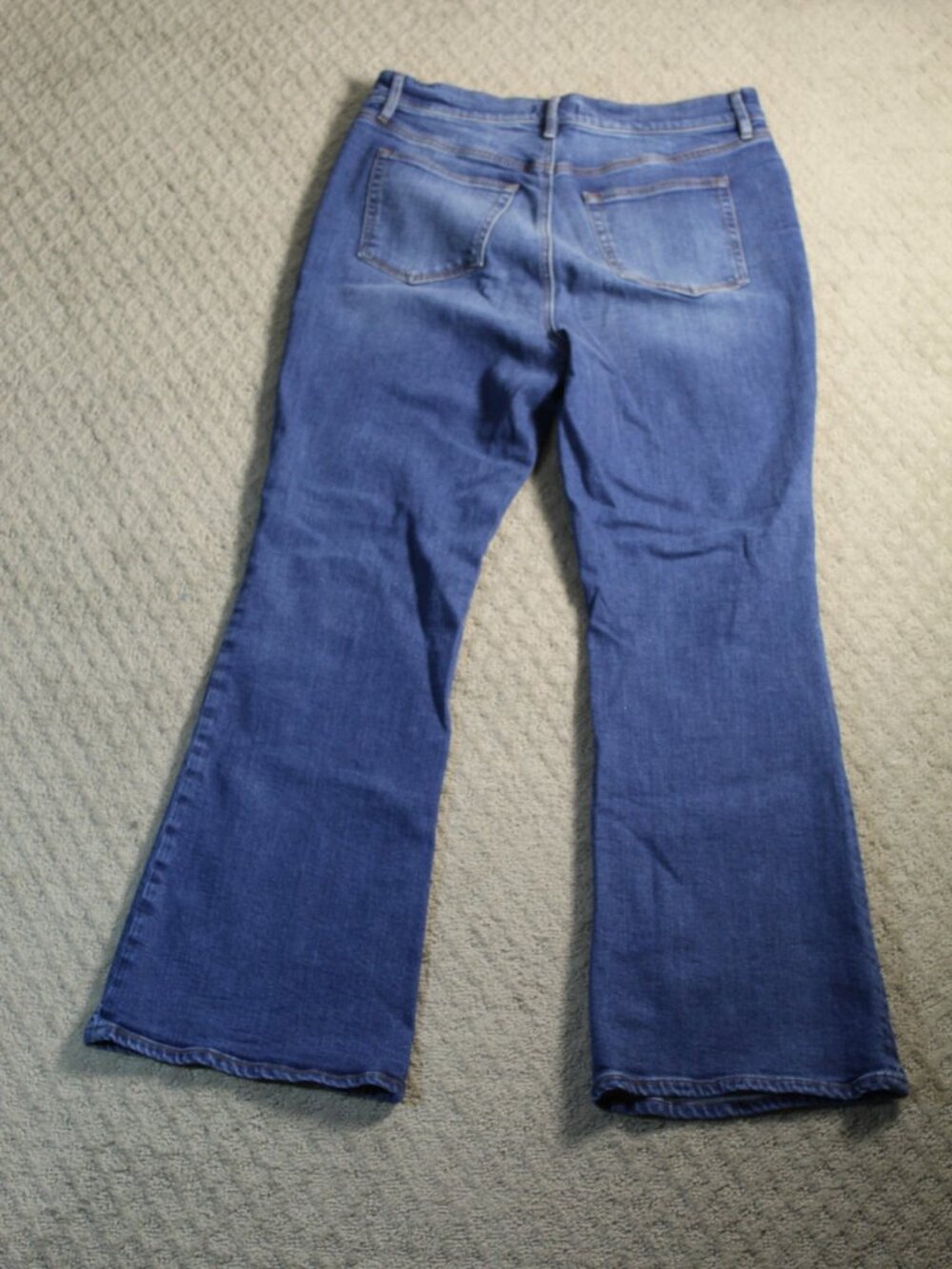 Loft Size 32 /14 High Rise The Slim Flare Blue Jeans - Picture 2 of 8